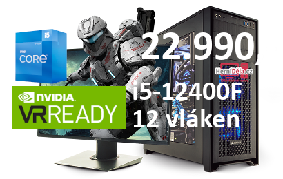 HerníDěla - Intel i5-12400F NVIDIA RTX 4060 8GB 16GB RAM SSD Windows 11