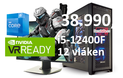 HerníDěla - Intel i5-12400F NVIDIA RTX 5070 12GB 32GB RAM SSD Windows 11