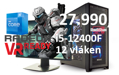 HerníDěla - Intel i5-12400F Radeon RX 6700 XT 16GB RAM SSD Windows 11