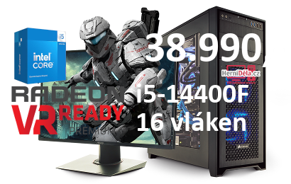 HerníDěla – Intel i5-14400F Radeon RX 9070 16GB 32GB RAM SSD Windows 11